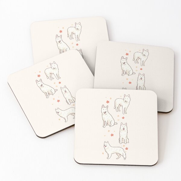 Item preview, white swiss shepherd dogs designed and sold by Artofmayara.
