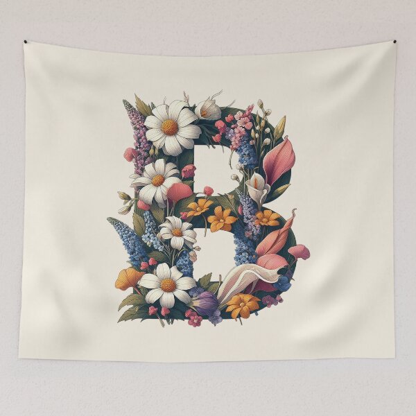 Item preview, Floral Letter B designed and sold by zzz888.