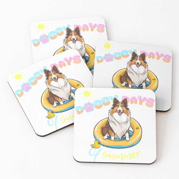 Item preview, Doggy Days of summer aesthetic summer vacation rough collie dog in a swimming ring  designed and sold by GoodyPaws.