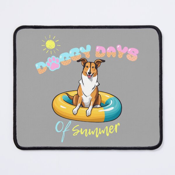Item preview, Doggy Days of summer aesthetic summer vacation smooth collie dog in a swimming ring designed and sold by GoodyPaws.