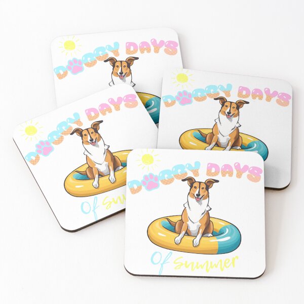 Item preview, Doggy Days of summer aesthetic summer vacation smooth collie dog in a swimming ring  designed and sold by GoodyPaws.
