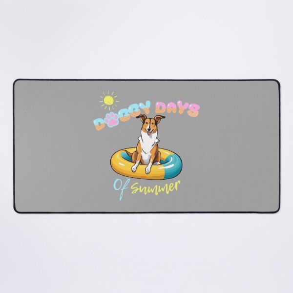 Item preview, Doggy Days of summer aesthetic summer vacation smooth collie dog in a swimming ring  designed and sold by GoodyPaws.
