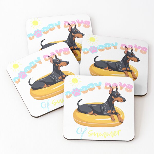 Item preview, Doggy Days of summer aesthetic summer vacation doberman dog in a swimming ring  designed and sold by GoodyPaws.