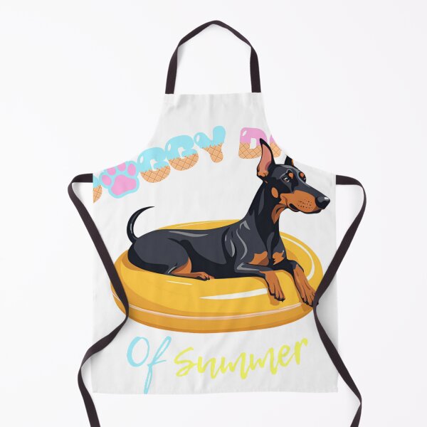 Item preview, Doggy Days of summer aesthetic summer vacation doberman dog in a swimming ring designed and sold by GoodyPaws.