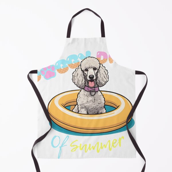Item preview,  Doggy Days of summer aesthetic summer vacation standard poodle dog in a swimming ring  designed and sold by GoodyPaws.