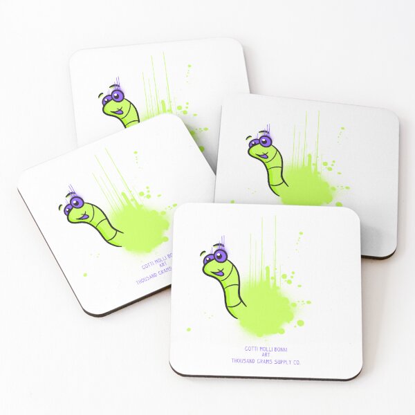 Item preview, Slime Green Worm designed and sold by 1000grams.