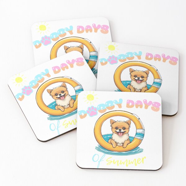 Item preview, Doggy Days of summer aesthetic summer vacation pomeranian dog in a swimming ring  designed and sold by GoodyPaws.