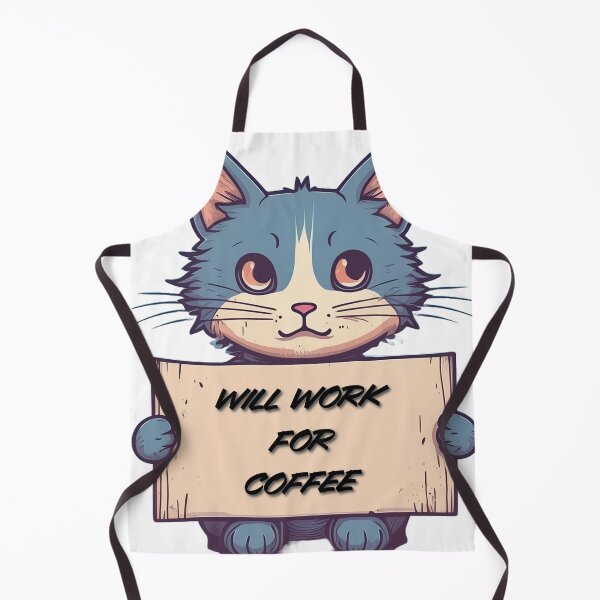 Item preview, "Will Work for Coffee" Cat designed and sold by Maupi.