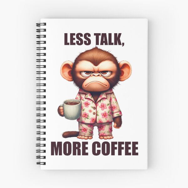 Item preview, Less Talk, More Coffee. Monkey designed and sold by BanShopDG.