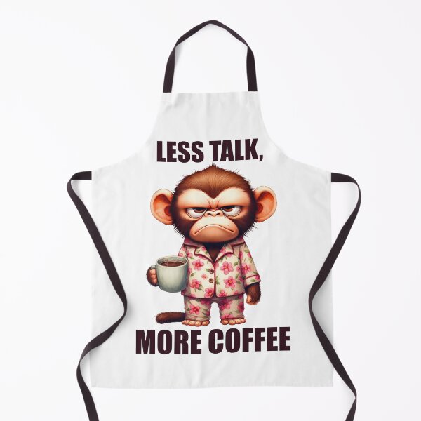 Item preview, Less Talk, More Coffee. Monkey designed and sold by BanShopDG.
