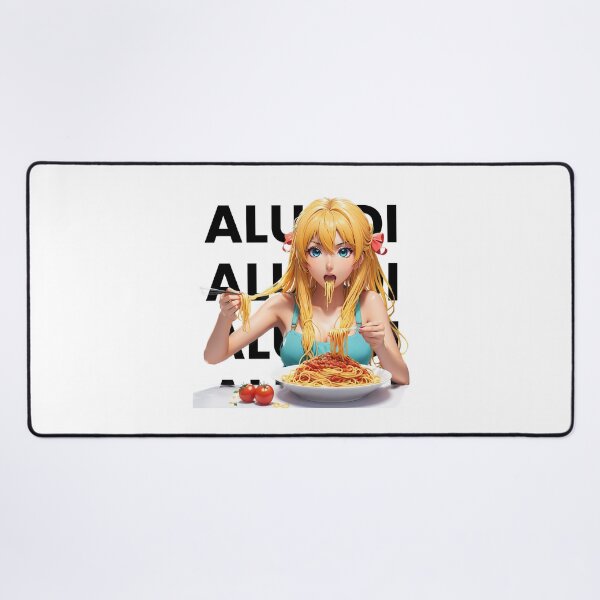 Item preview, Anime Girl Eating Spaghetti with ALUADI designed and sold by ALUADI.
