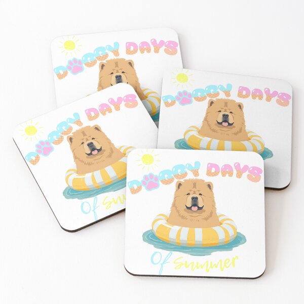 Item preview, Doggy Days of summer aesthetic summer vacation chow chow dog in a swimming ring  designed and sold by GoodyPaws.