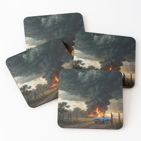 Item preview, Car drives away from fire designed and sold by PixelParadies.