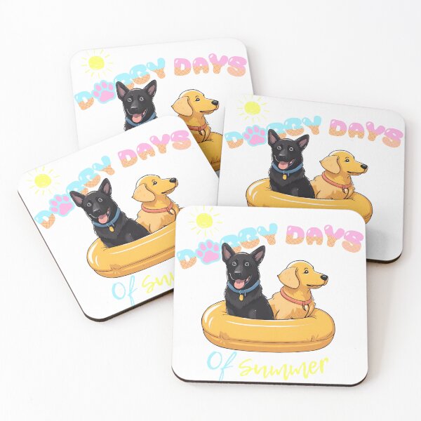 Item preview,  Doggy Days of summer aesthetic summer vacation two dogs in a swimming ring  designed and sold by GoodyPaws.