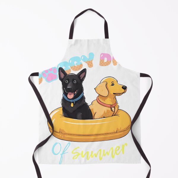 Item preview, Doggy Days of summer aesthetic summer vacation two dogs in a swimming ring designed and sold by GoodyPaws.