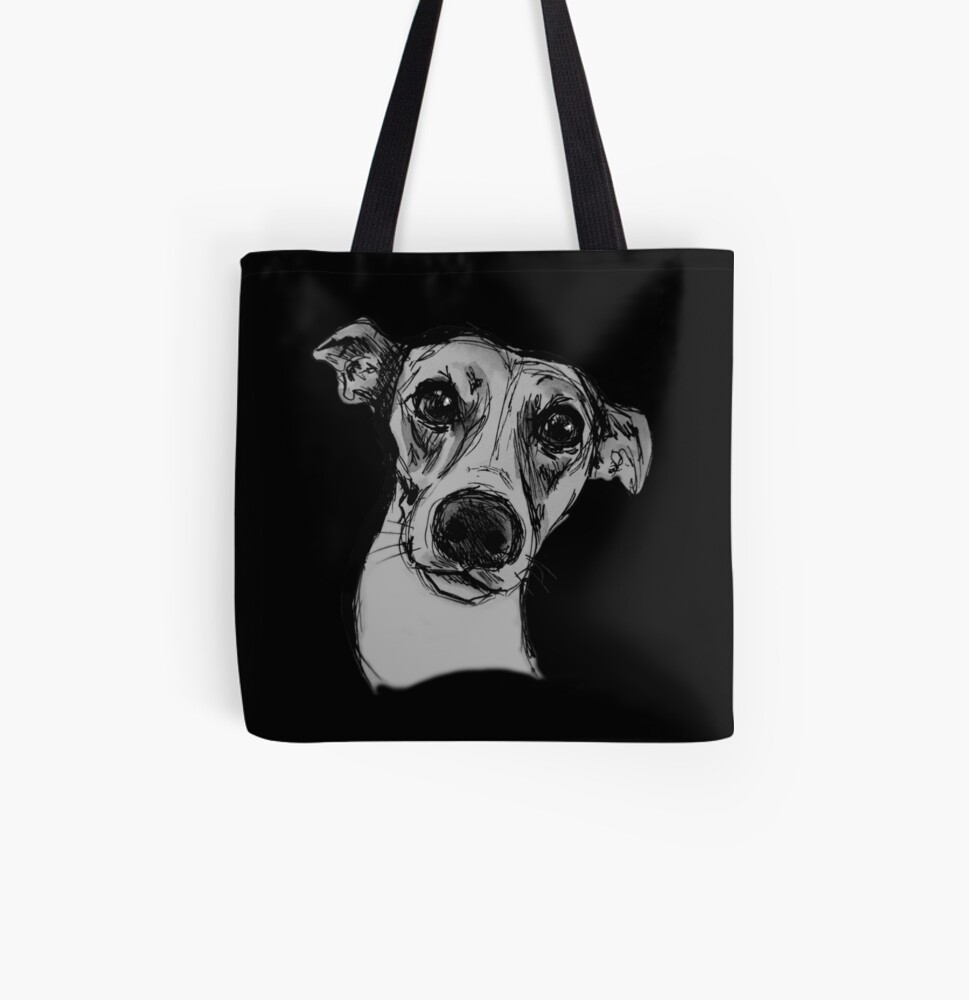 Whippet All Over Print Tote Bag