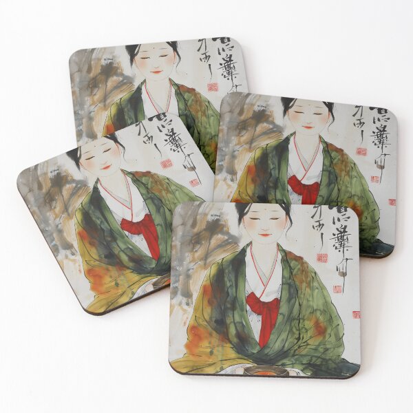 Item preview, Traditional Asian painting with cultural elements depicted designed and sold by Artessie.