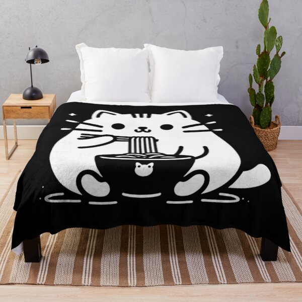Item preview, Fat cat eating ramen designed and sold by thobealtaf.