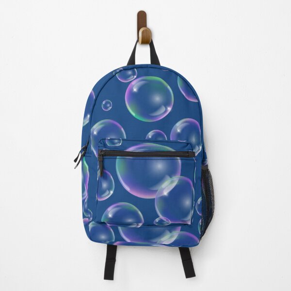Item preview, Colorful Bubbles Pattern - dark blue background designed and sold by msliewdesign.