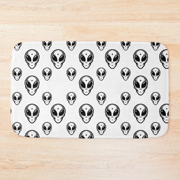 Item preview, ALIEN FACES IN BLACK AND WHITE designed and sold by lunacoco81.