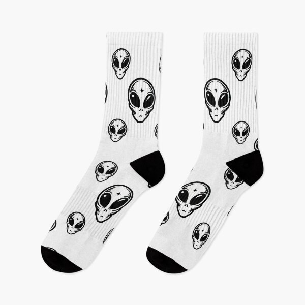 Item preview, ALIEN FACES IN BLACK AND WHITE designed and sold by lunacoco81.