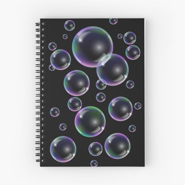 Item preview, Copy of Colorful Bubbles Pattern - black background designed and sold by msliewdesign.