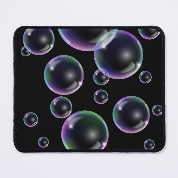 Item preview, Copy of Colorful Bubbles Pattern - black background designed and sold by msliewdesign.