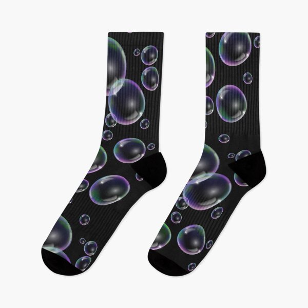 Item preview, Copy of Colorful Bubbles Pattern - black background designed and sold by msliewdesign.