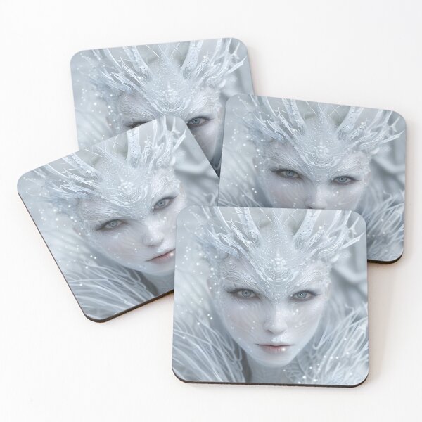Item preview, Ethereal ice queen with intricate white details designed and sold by Artessie.