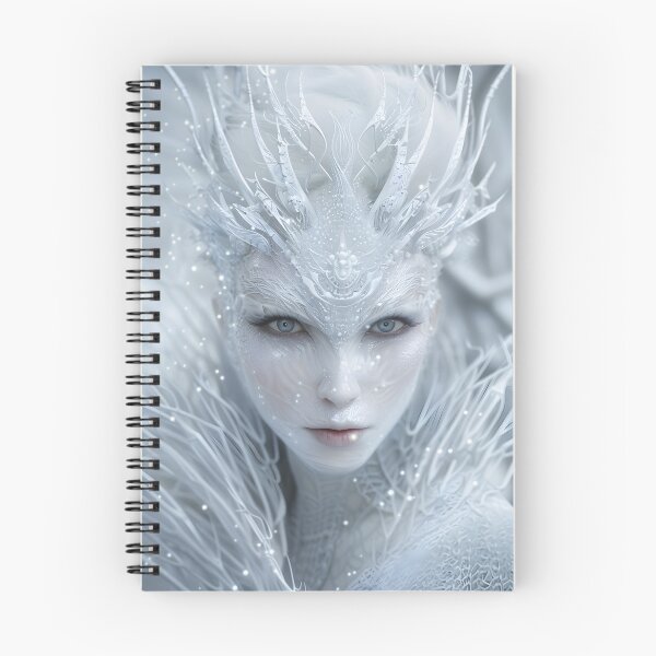 Item preview, Ethereal ice queen with intricate white details designed and sold by Artessie.