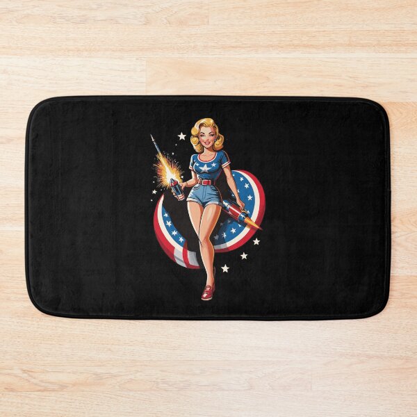 Item preview, Vintage PinUp Girl Retro Art 4th of July Memorial designed and sold by LuminOrb.