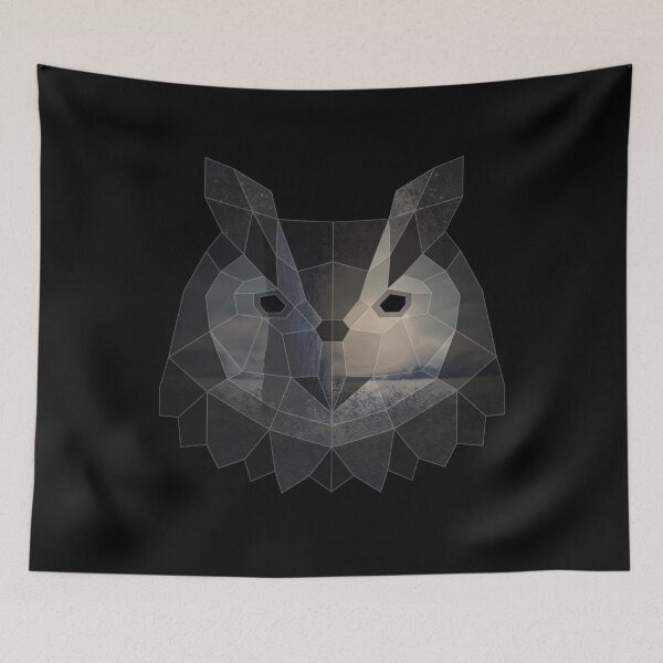 Item preview, Low Poly Double Exposure Owl Portrait designed and sold by yajyolid.