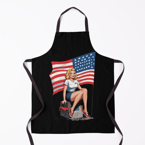 Item preview, Vintage PinUp Girl Retro Art 4th Of July Fireworks designed and sold by LuminOrb.