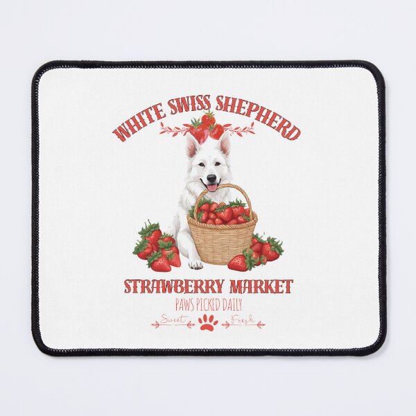 Item preview, Coquette Aesthetic Dog Strawberry market paws picked daily sweet and freesh fruits white swiss shepherd designed and sold by GoodyPaws.