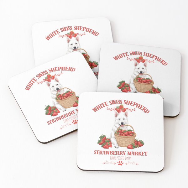 Item preview, Coquette Aesthetic Dog Strawberry market paws picked daily sweet and freesh fruits white swiss shepherd designed and sold by GoodyPaws.