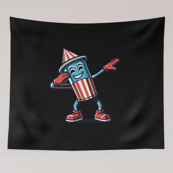 Item preview, Vintage Fireworks Mascot Independence Day designed and sold by LuminOrb.