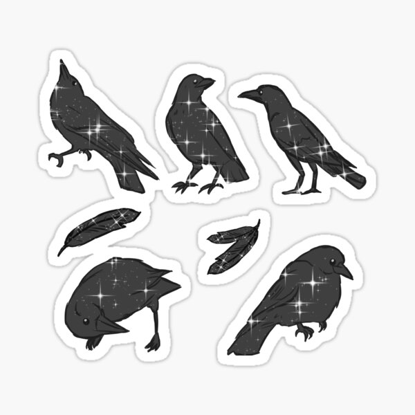 Celestial Crows Sticker