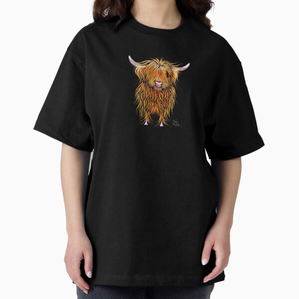 Highland Cow Animal Print ' Humphrey ' T-Shirt Top Highland Cow Animal Print ' Humphrey ' T-Shirt Top