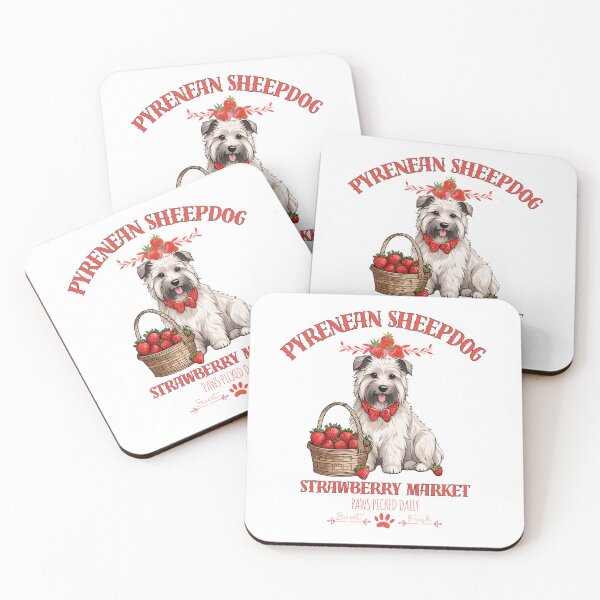 Item preview, Coquette Aesthetic Dog Strawberry market paws picked daily sweet and freesh fruits pyrenean shepherd designed and sold by GoodyPaws.