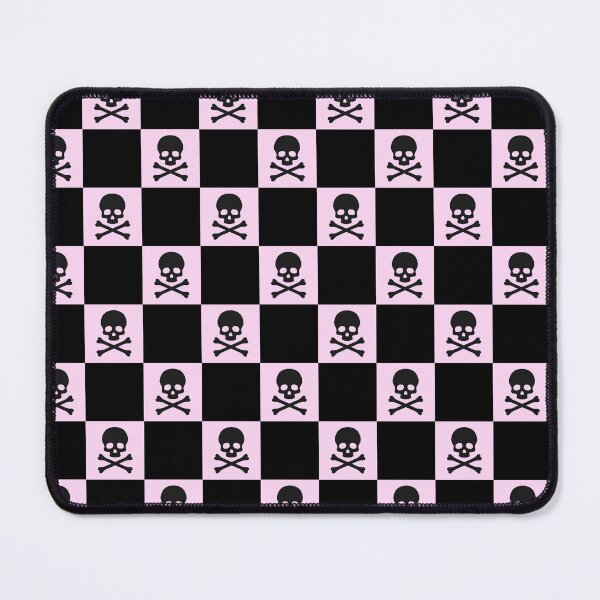 Item preview, Black and Pink Pastel Goth Checkered Pattern with Skulls | Kawaii Harajuku Pastel Goth Fashion Aesthetic | Soft Goth Fashion Clothing and Accessories designed and sold by StudioWhimsey.