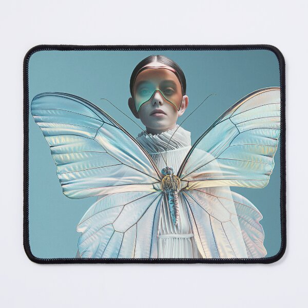 Item preview, "Futuristic: Butterfly Woman Portrait" designed and sold by MacroArtHub.