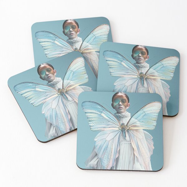 Item preview, "Futuristic: Butterfly Woman Portrait" designed and sold by MacroArtHub.
