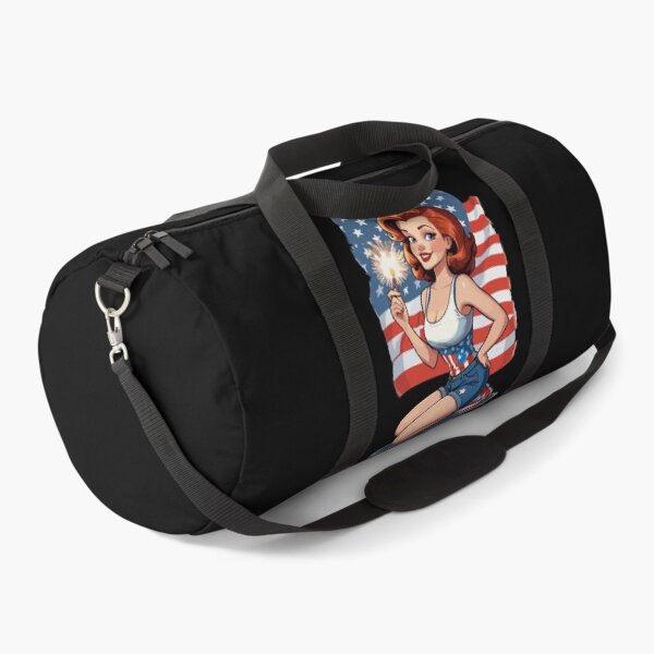Item preview, Vintage PinUp Girl Retro Art 4th Of July Fireworks designed and sold by LuminOrb.