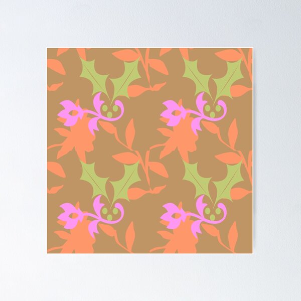 Item preview, Floral Kaleidoscope Vibrant Blooms on Earthy Hues designed and sold by youme63.