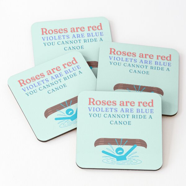 Item preview, Canoe Poem - Roses Are Red Violet Are Blue You Cannot Ride A Canoe Funny Design designed and sold by lovealva.