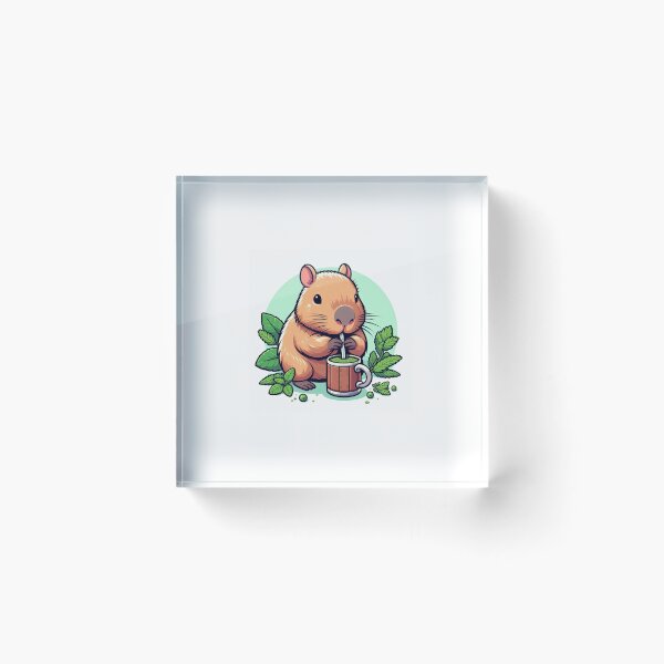 Item preview, Cute Capybara Drinking Yerba Mate designed and sold by Brzdacu.