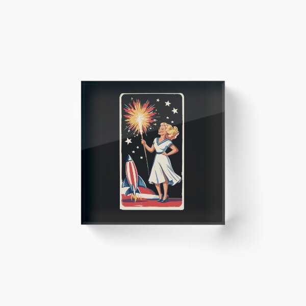 Item preview, Vintage PinUp Girl Retro Art Celebrate 4th of July designed and sold by LuminOrb.