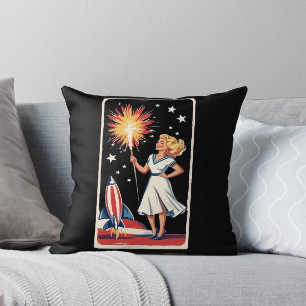 Item preview, Vintage PinUp Girl Retro Art Celebrate 4th of July designed and sold by LuminOrb.