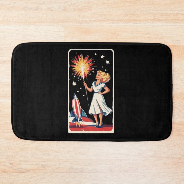 Item preview, Vintage PinUp Girl Retro Art Celebrate 4th of July designed and sold by LuminOrb.