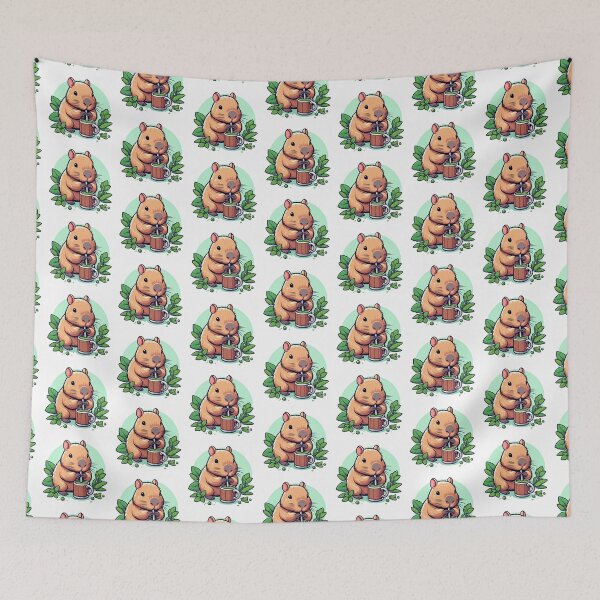 Item preview, Cute Capybara Drinking Yerba Mate designed and sold by Brzdacu.